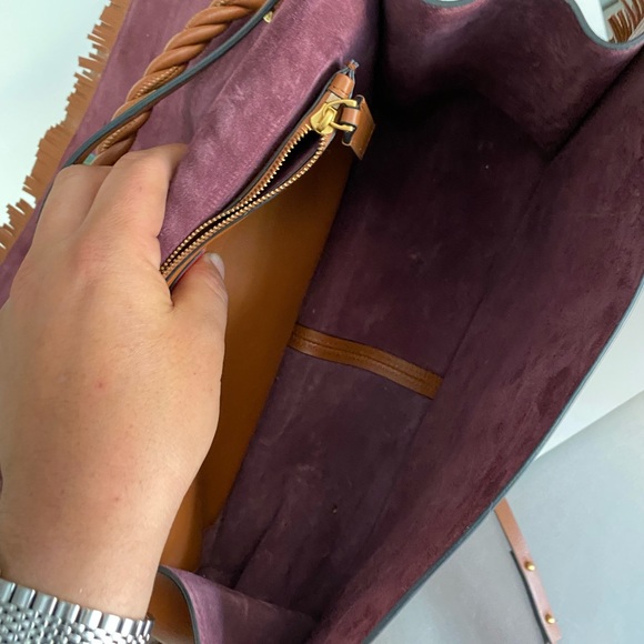 VALENTINO GARAVANI Leather Crossbody/clutch  Large Fringe Detachable Strap - Picture 15 of 16